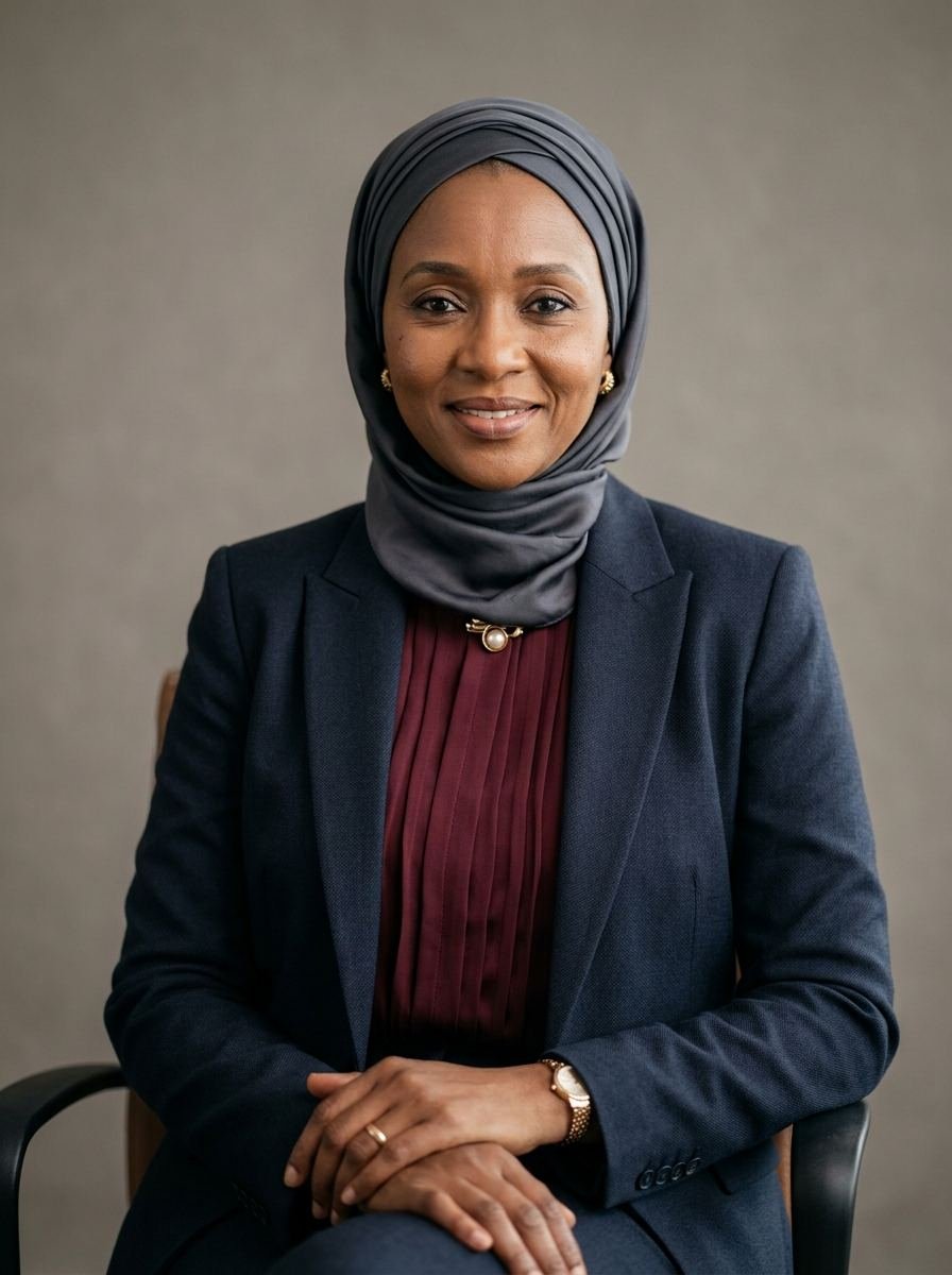 Sample portrait — to be replaced with a formal photograph of Zainab I. Musa before publication.